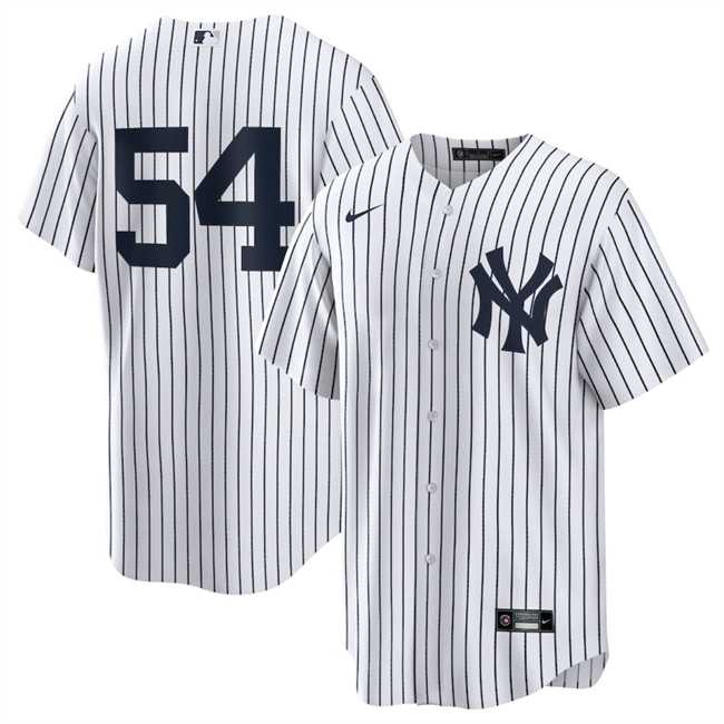 Mens New York Yankees #54 Max Fried White 2024 Cool Base Stitched Jersey Dzhi